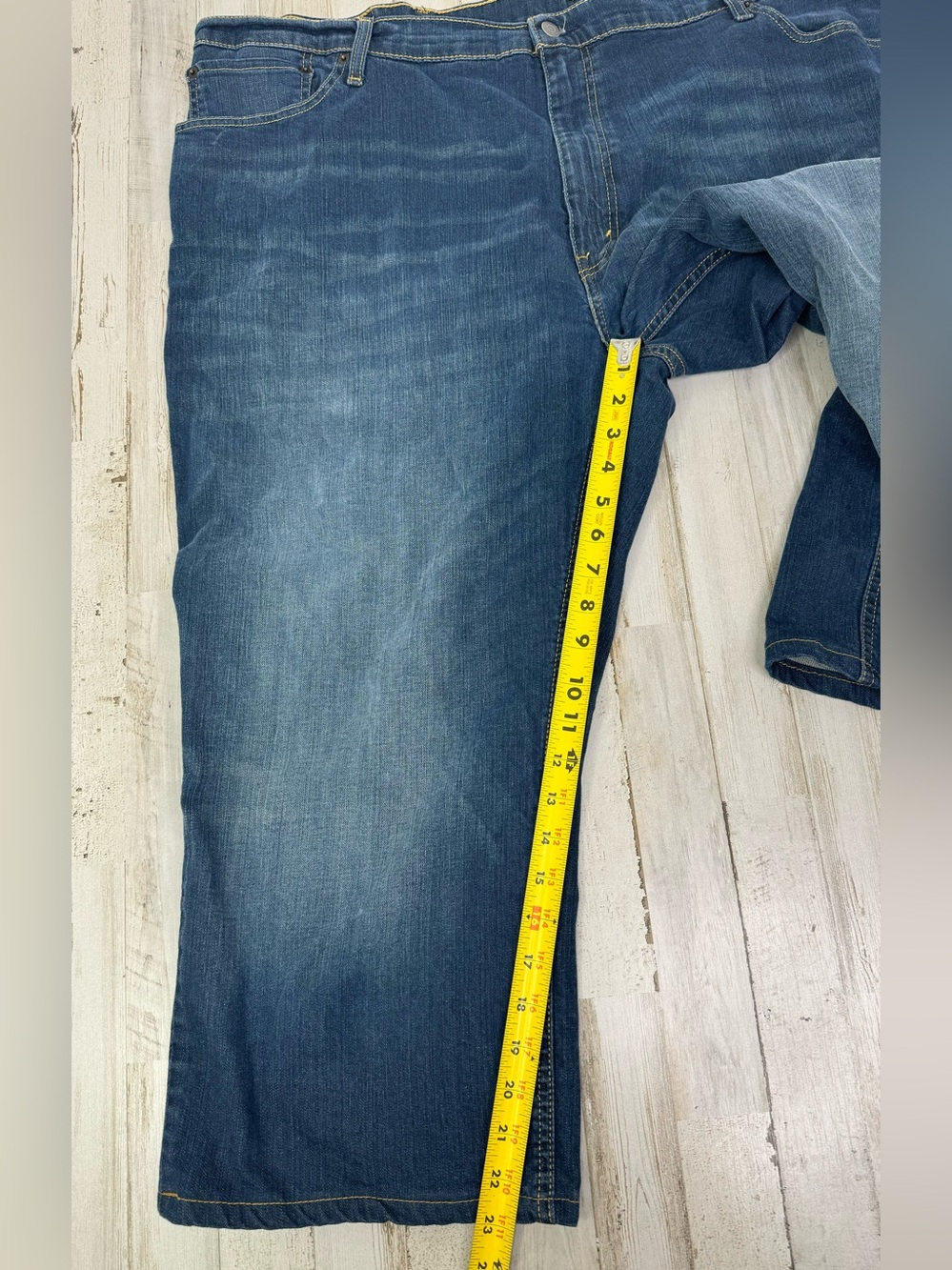 Levis 541 Jeans Womens 52x23 Blue Straight Wide Leg Casual Denim - Picture 8 of 11